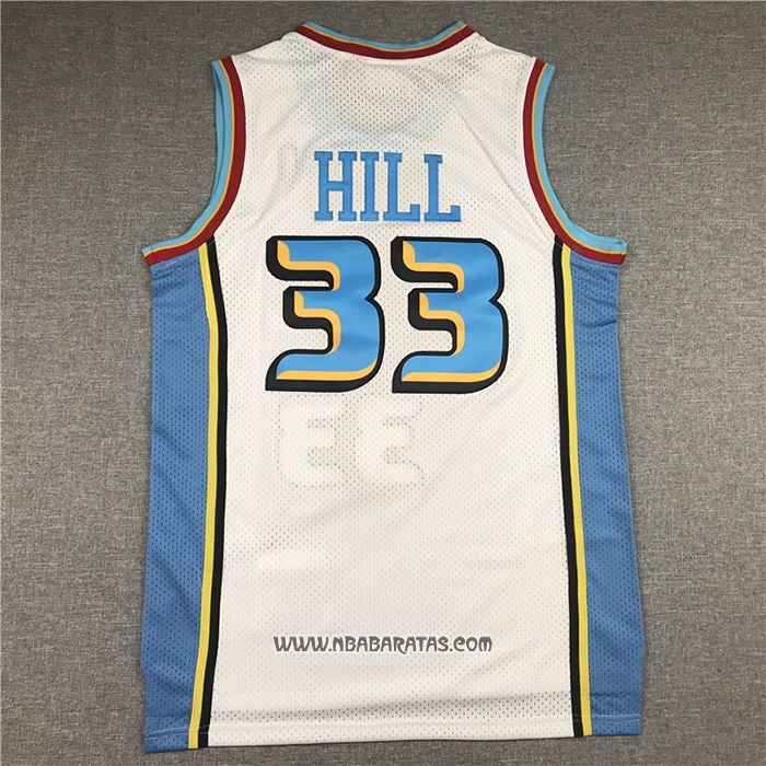Camiseta Detroit Pistons Grant Hill #33 Mitchell & Ness 1998-99 Blanco